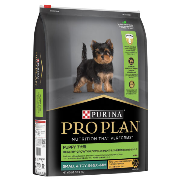 PRO PLAN?  Healthy Growth and Development  Dry Puppy Food  Small and Toy Breeds Chicken