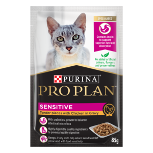 PRO PLAN Adult Sensitive Chicken in Gravy Wet Cat Food 85g x 12